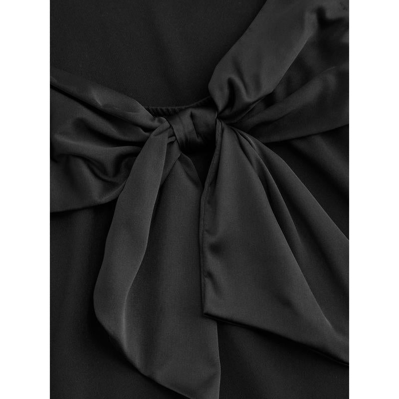 Cider [Size 0-10] Scoop Neckline Solid Bowknot Backless Maxi Dress